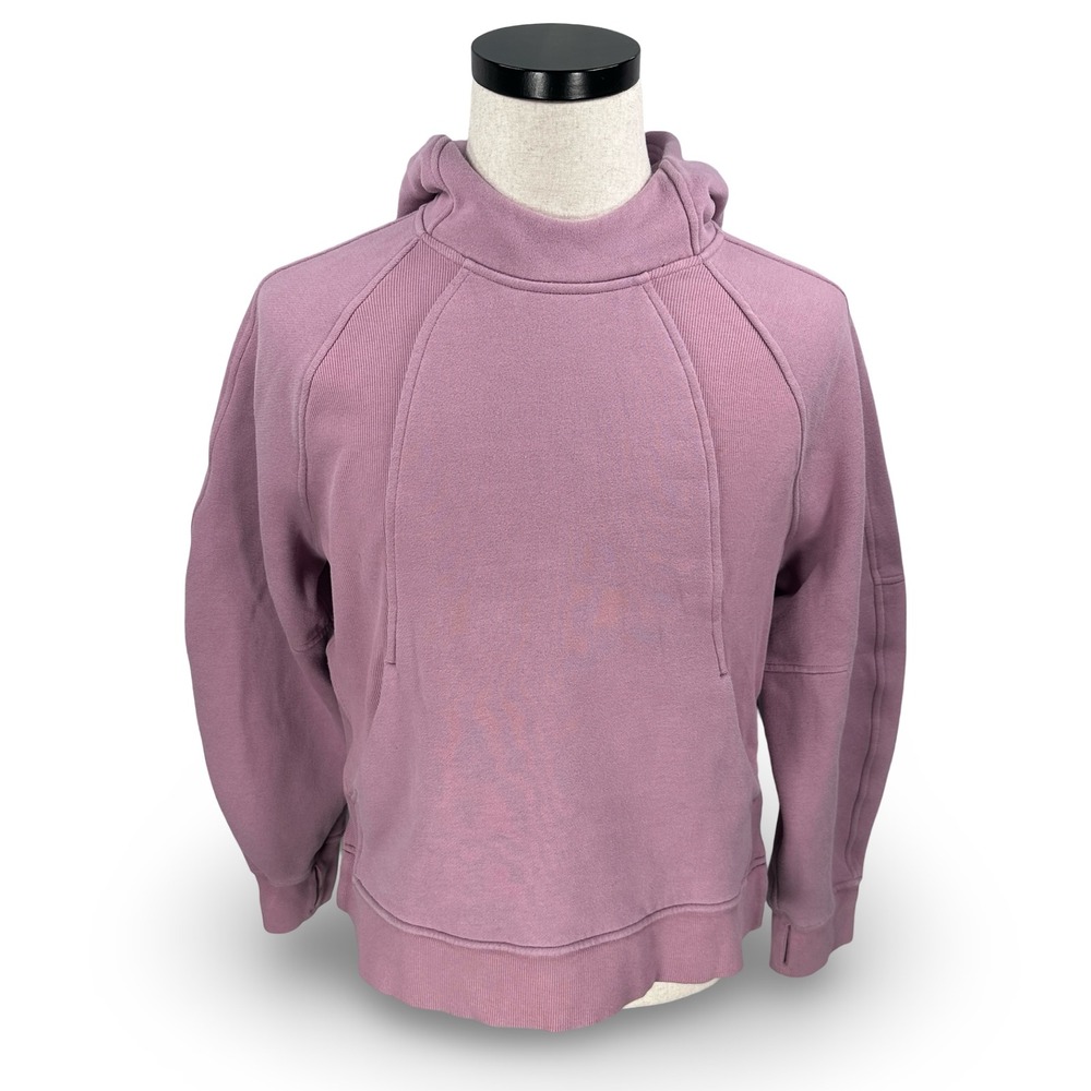 Lululemon Scuba Oversized Pullover Side Slit Hoodie Rose Blush Pink Women XS/S